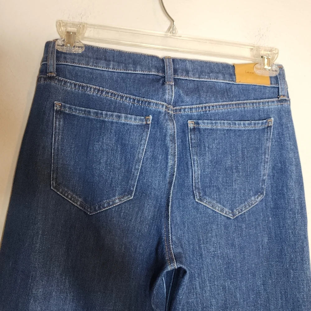 Level 99 29 Tall Stretch Denim Icon Flare‎ Wideleg Medium Wash Jeans Size 29 (8)